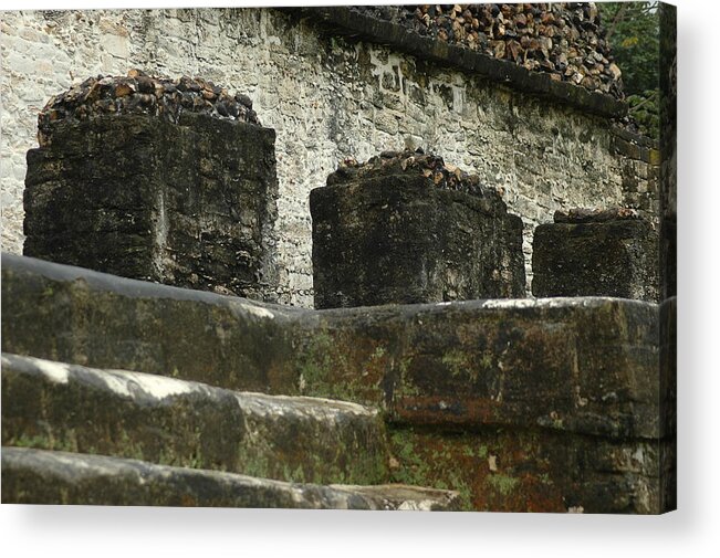 Mayan Ruins Acrylic Print featuring the photograph Step To Sacrifice 2 by Lori Mellen-Pagliaro