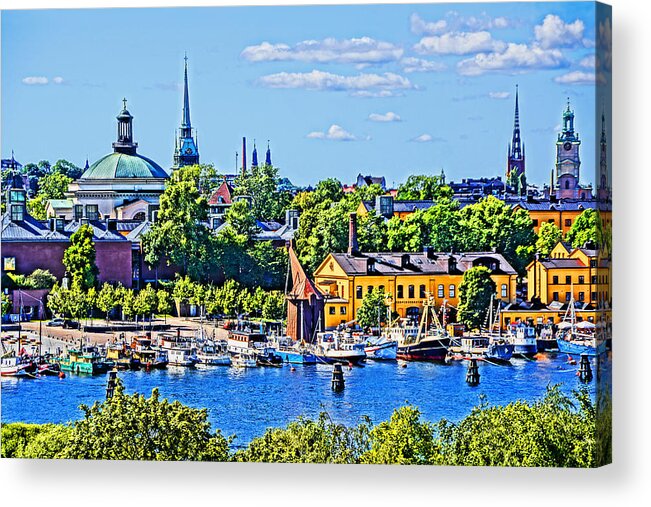 Sweden Acrylic Print featuring the photograph Stockholm Waterfront by Dennis Cox