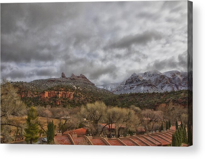 Sedona Acrylic Print featuring the photograph Storm Lifting by Tom Kelly