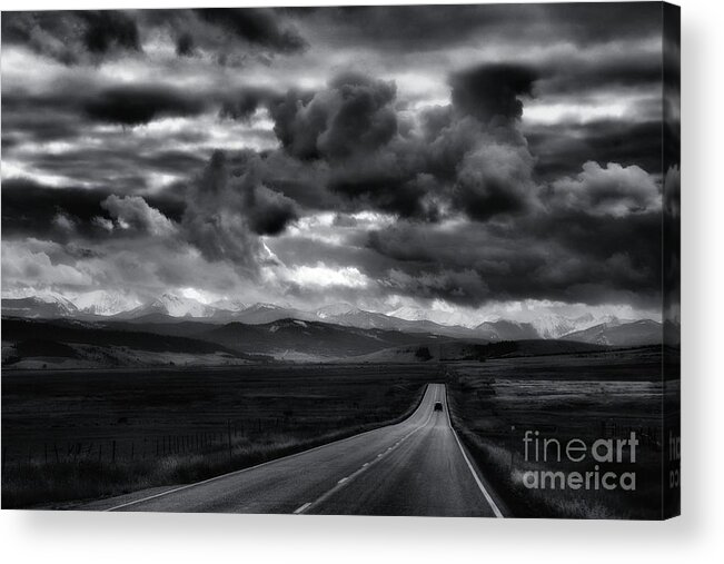 Black And White Acrylic Print featuring the photograph Storm Rider by Lauren Leigh Hunter Fine Art Photography