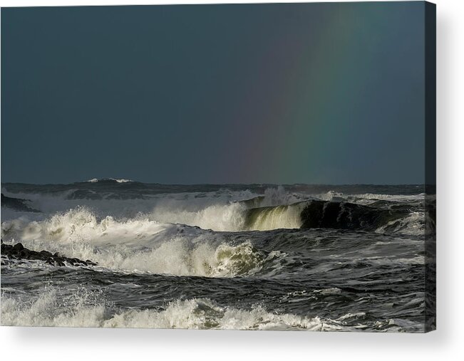 Clatsop County Acrylic Print featuring the photograph Stormlight Seaside Cove by Robert Potts