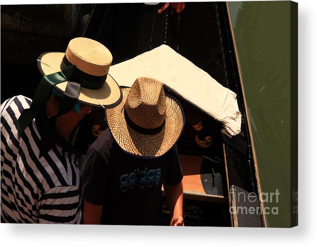 Venice Acrylic Print featuring the photograph Straw Hats in Venice by Michael Henderson