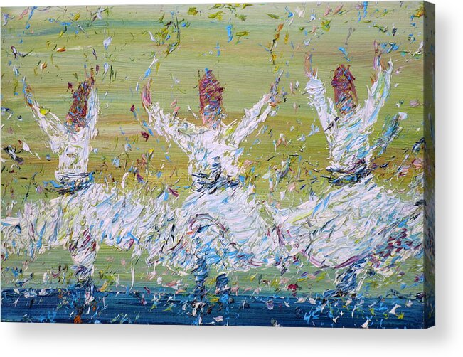 Sufi Acrylic Print featuring the painting Sufi Whirling by Fabrizio Cassetta