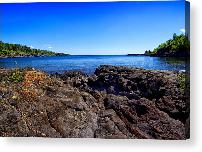 Sugarloaf Cove Minnesota Acrylic Print featuring the photograph Sugarloaf Cove From Rock Level by Bill and Linda Tiepelman