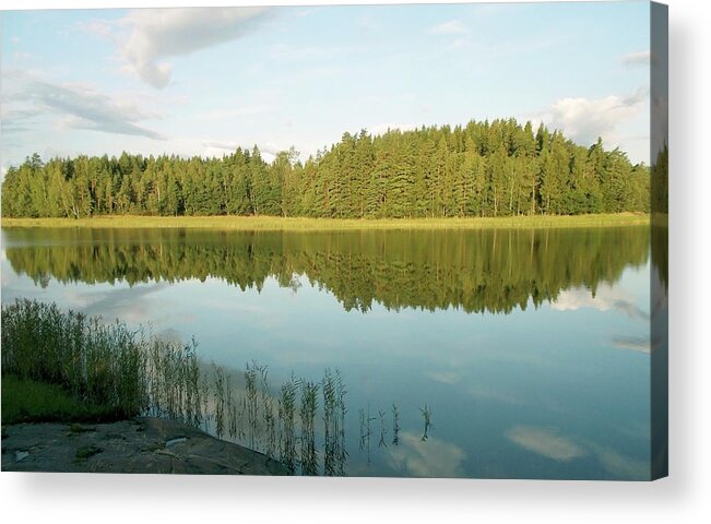 Nature Acrylic Print featuring the photograph Summer Finland Archipelago by Johanna Hurmerinta
