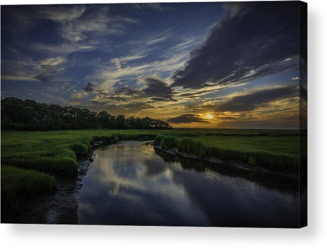 Sunset Acrylic Print featuring the photograph Summer Lushness by Mary Clough