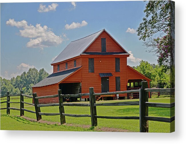 Barn Acrylic Print featuring the photograph Summer on the Farm by Linda Brown