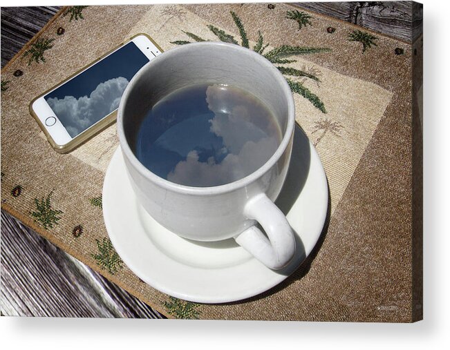 Coffee Cup Print Acrylic Print featuring the photograph Summer Reflections by Phil Mancuso