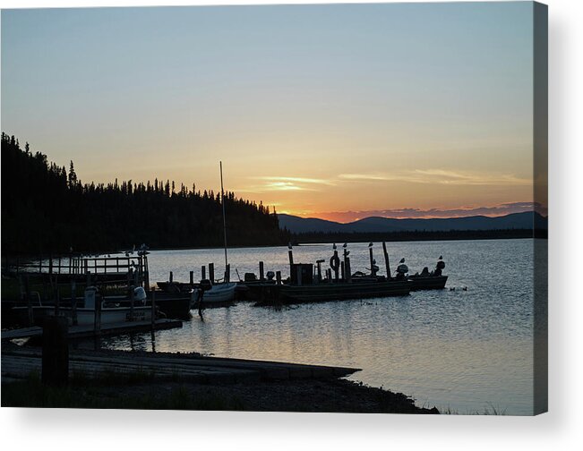 Summer Acrylic Print featuring the photograph Summer Solstice Sunset by Cathy Mahnke