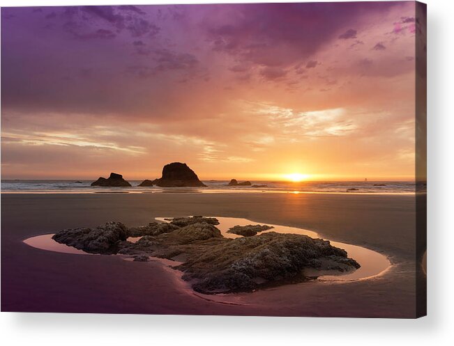 Canon Acrylic Print featuring the photograph Summer Sunset by Jon Ares