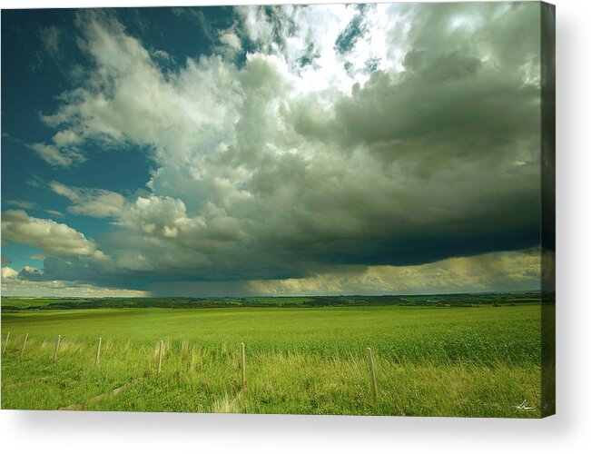 Prairie Acrylic Print featuring the photograph Summer Thunderstorm Near Cochran by Phil And Karen Rispin