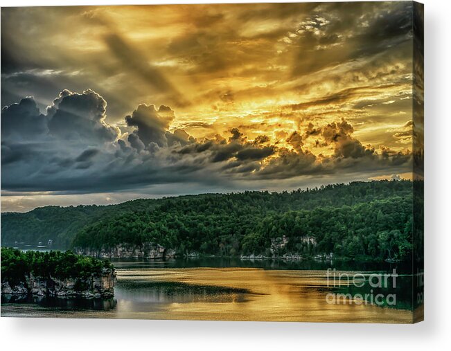 Long Point Acrylic Print featuring the photograph Summersville Lake Sunrise by Thomas R Fletcher