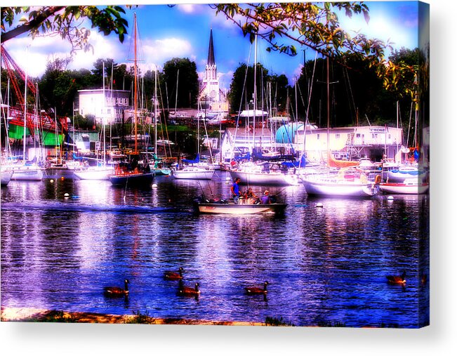 Mamaroneck Acrylic Print featuring the photograph Summertime On The Harbor II by Aurelio Zucco