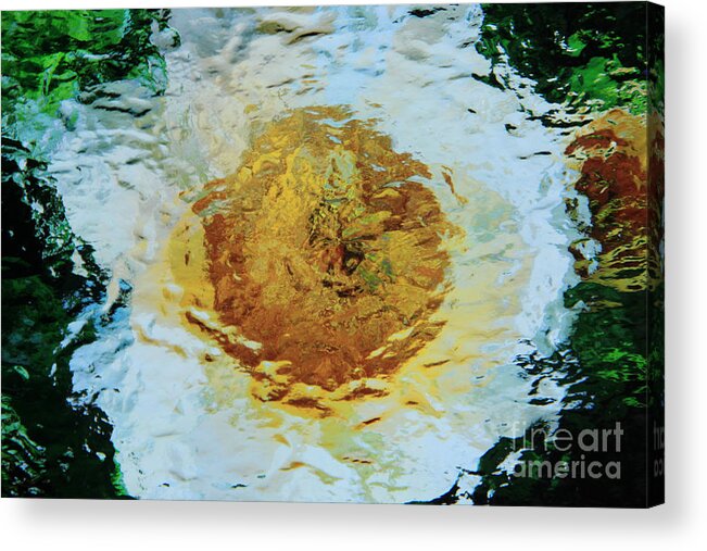 Impressionistic Acrylic Print featuring the photograph Sun and Moon Peony Impression by Jeanette French