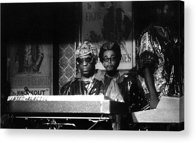 Jazz Acrylic Print featuring the photograph Sun Ra Arkestra at the Red Garter 1970 NYC 8 by Lee Santa
