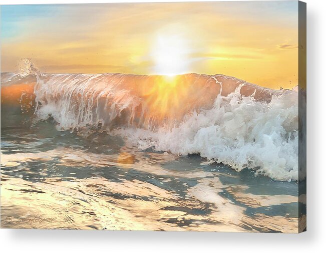 Sunburst Acrylic Print featuring the photograph Sunburst waves by Stacey Sather
