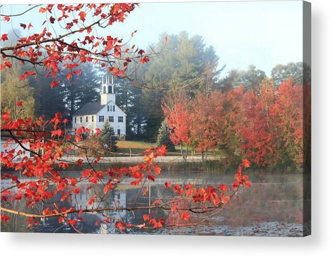 New England Acrylic Print featuring the photograph Sunday Morning by Carolyn Mickulas