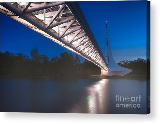 Sundial Bridge Acrylic Print featuring the photograph Sundial Bridge 4 by Anthony Michael Bonafede