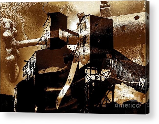 Coal Breaker Acrylic Print featuring the digital art Appalachian Sundown by Arthur Miller