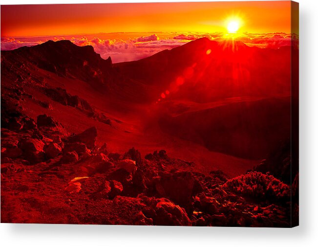 Sunrise Acrylic Print featuring the photograph Sunrise Haleakala by Harry Spitz