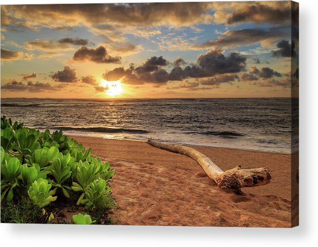 Sunrise Acrylic Print featuring the photograph Sunrise In Kapaa by James Eddy