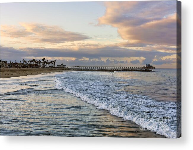 Sunrise Acrylic Print featuring the photograph Sunrise in Newport Beach by Eddie Yerkish