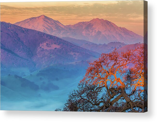 Landscape Acrylic Print featuring the photograph Sunrise Light on Mt. Diablo by Marc Crumpler