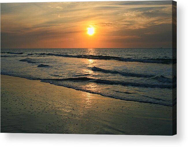 Sunset Acrylic Print featuring the photograph Sunrise Myrtle Beach by Scott Wood