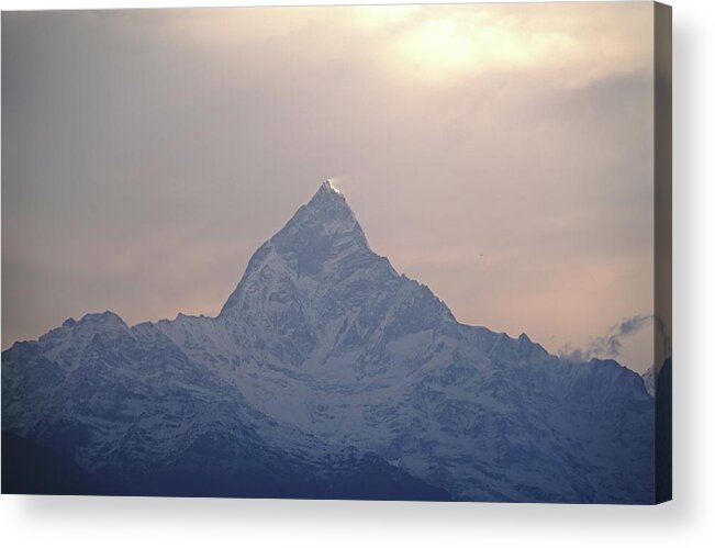Pokhara Acrylic Print featuring the photograph Sunrise On Annapurna I by Lora Louise