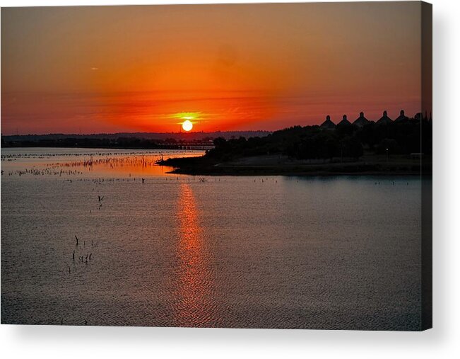 Landscape Acrylic Print featuring the photograph Sunrise over Lake Ray Hubbard by Diana Mary Sharpton