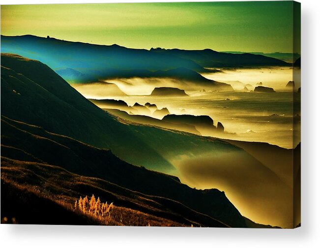 California Acrylic Print featuring the photograph Sunrise over the Pacific by Helen Carson