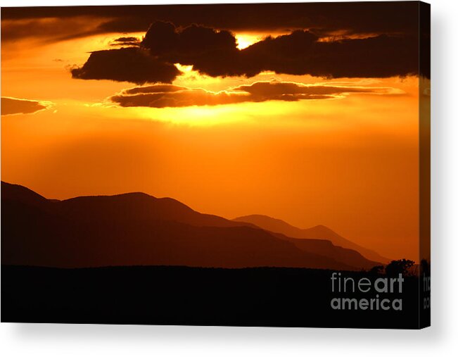 Sunset Acrylic Print featuring the photograph Sunset Along Colorado Foothills by Max Allen