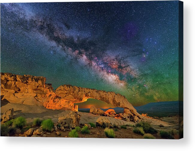 Astronomy Acrylic Print featuring the photograph Sunset Arch by Ralf Rohner