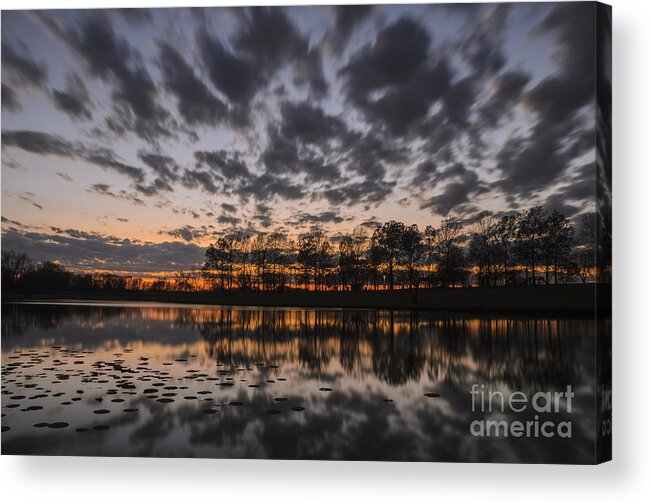 Sunset Acrylic Print featuring the photograph Sunset at East Lake by Tamara Becker