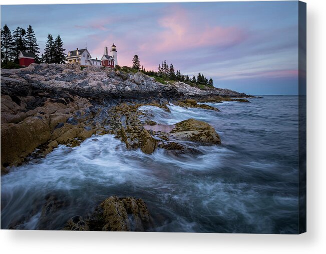 Maine Acrylic Print featuring the photograph Sunset at Pemaquid by Colin Chase