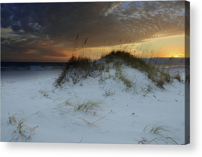Navarre Acrylic Print featuring the photograph Sunset Behind the Sand Dune by Renee Hardison