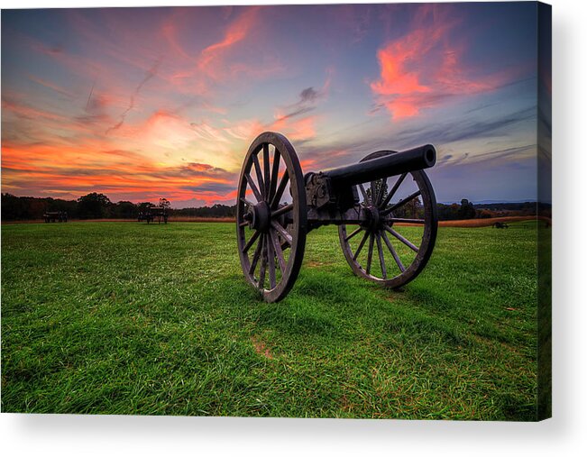 Canon Acrylic Print featuring the photograph Sunset Canon by Ryan Wyckoff