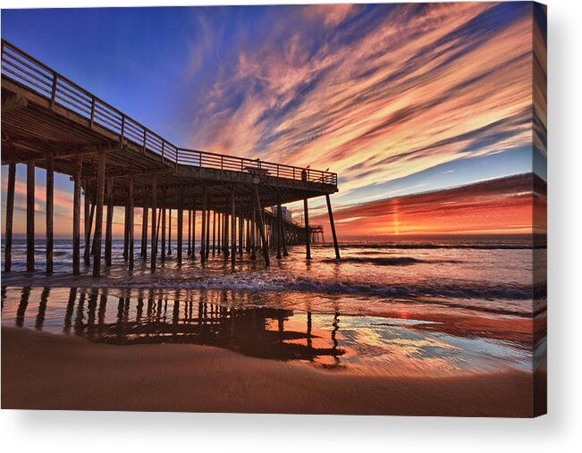 Pismo Beach Acrylic Print featuring the photograph Sunset Drama by Beth Sargent