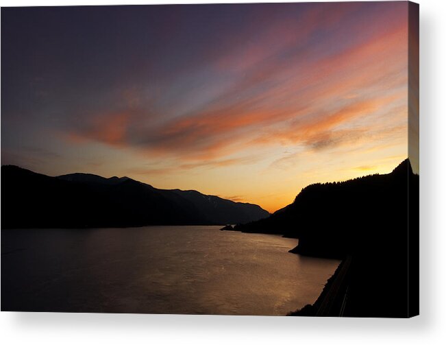 columbia River Gorge Acrylic Print featuring the photograph Sunset from Tunnel 6 by Jon Ares