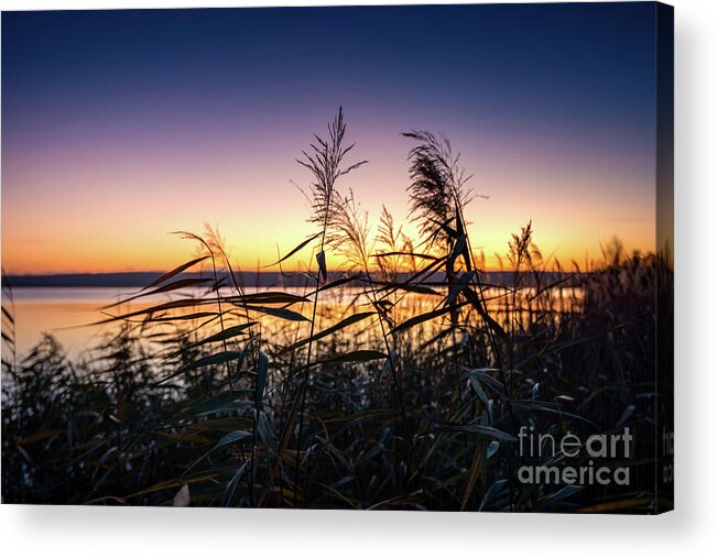Ammersee Acrylic Print featuring the photograph Sunset Impression by Hannes Cmarits