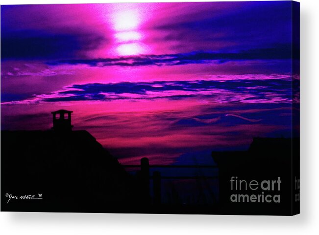 Violetsunset Acrylic Print featuring the photograph Sunset In Sete, Southern France by Marc Nader