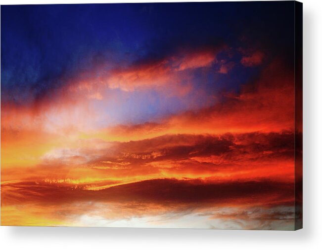 Sunset Acrylic Print featuring the photograph Sunset in Southern Oklahoma by Toni Hopper