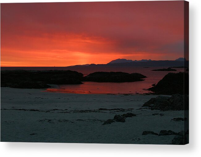 Scotland Acrylic Print featuring the photograph Sunset on Arisaig by Mike Bambridge