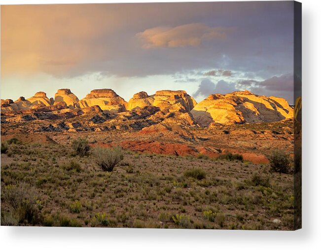 Capitol Acrylic Print featuring the photograph Sunset on Capitol Reef by Tranquil Light Photography