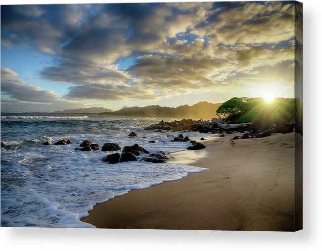 Sunset On Kauai Acrylic Print featuring the photograph Sunset on Kauai by Steven Michael