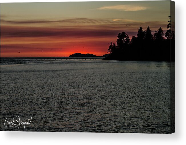 Sunset Acrylic Print featuring the photograph Sunset on the Columbia by Mark Joseph