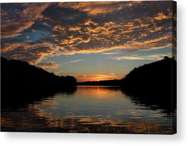 Sunset Acrylic Print featuring the photograph Sunset on the Connecticut by Ross Powell