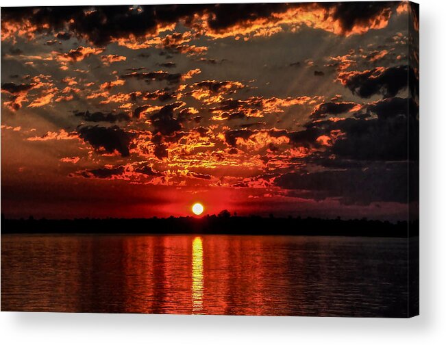 Africa Queen Acrylic Print featuring the photograph Sunset on the Zambezi by Don Mercer