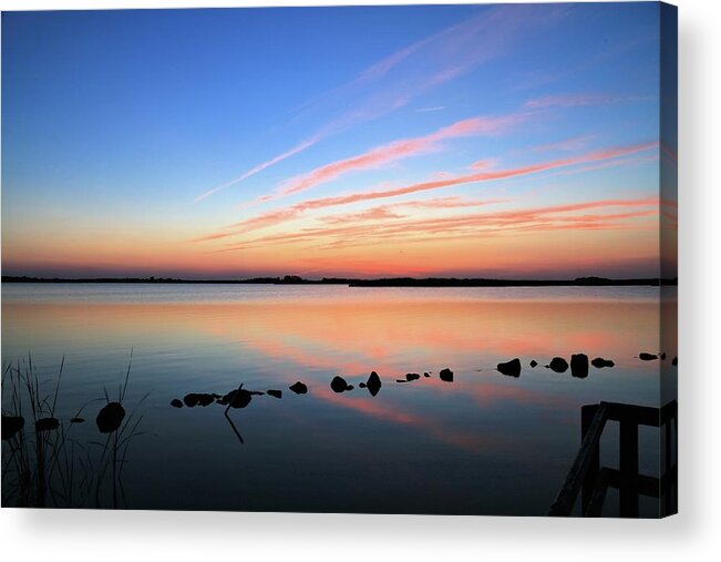 Photosbymch Acrylic Print featuring the photograph Sunset over Back Bay National Wildlife Refuge by M C Hood