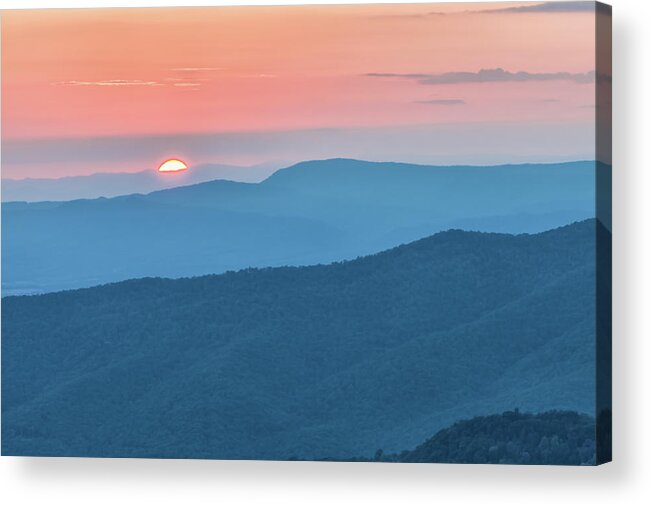 Landscape Acrylic Print featuring the photograph Sunset Over Shenandoah by Jonathan Nguyen